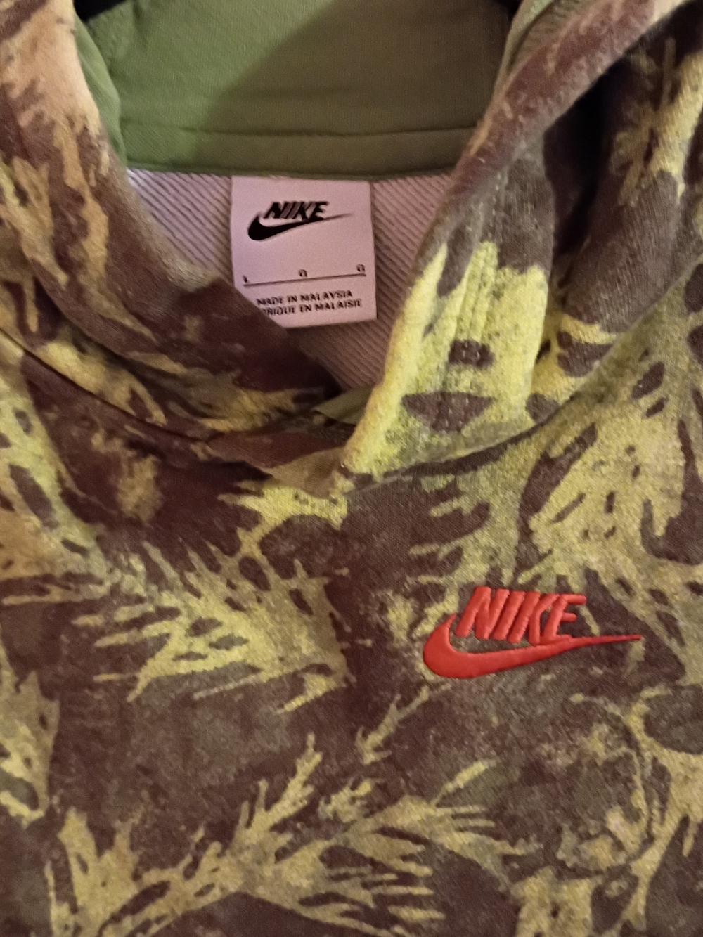 Nike Kids' Green Camo Hoodie Jacket